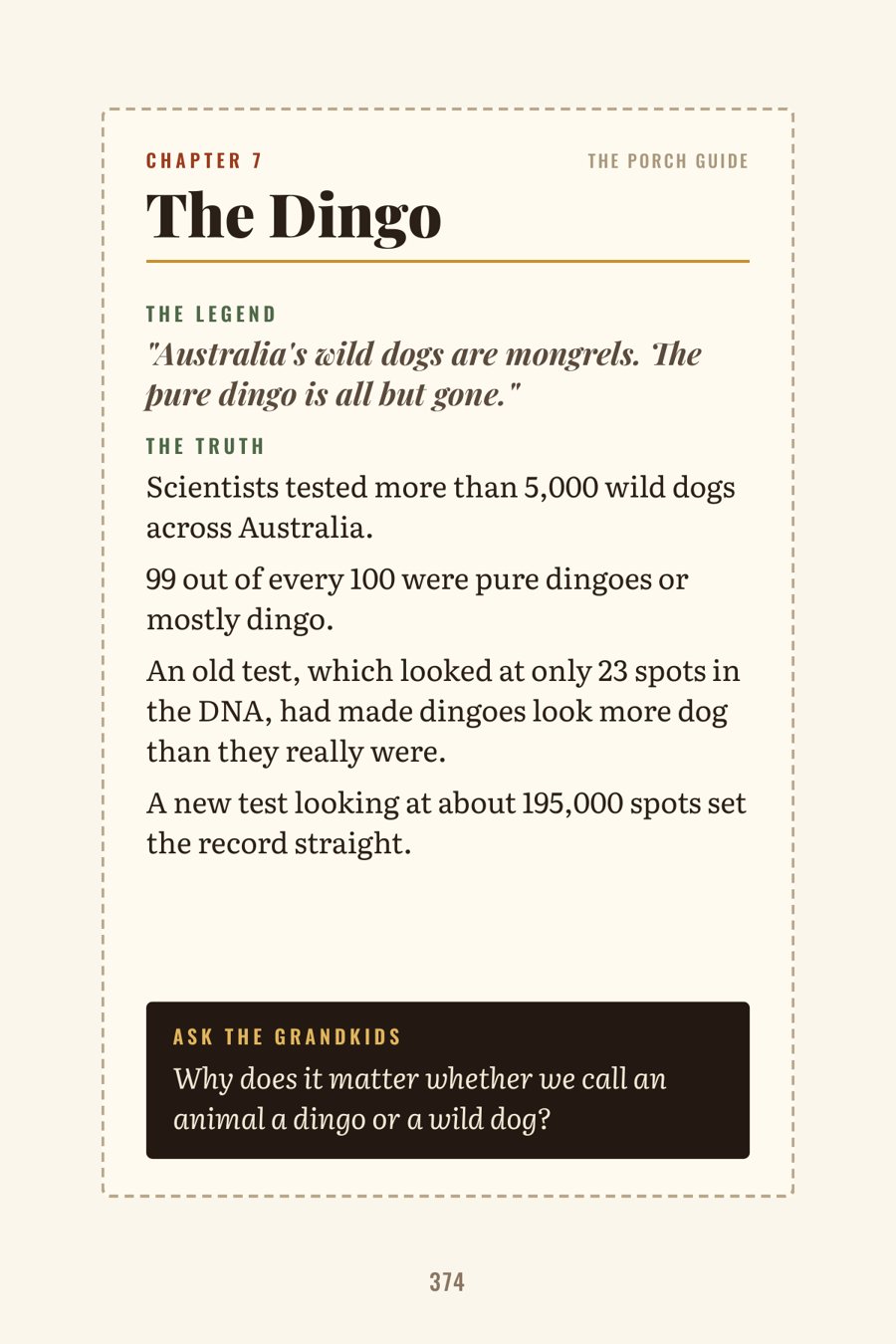 Porch card, page 374